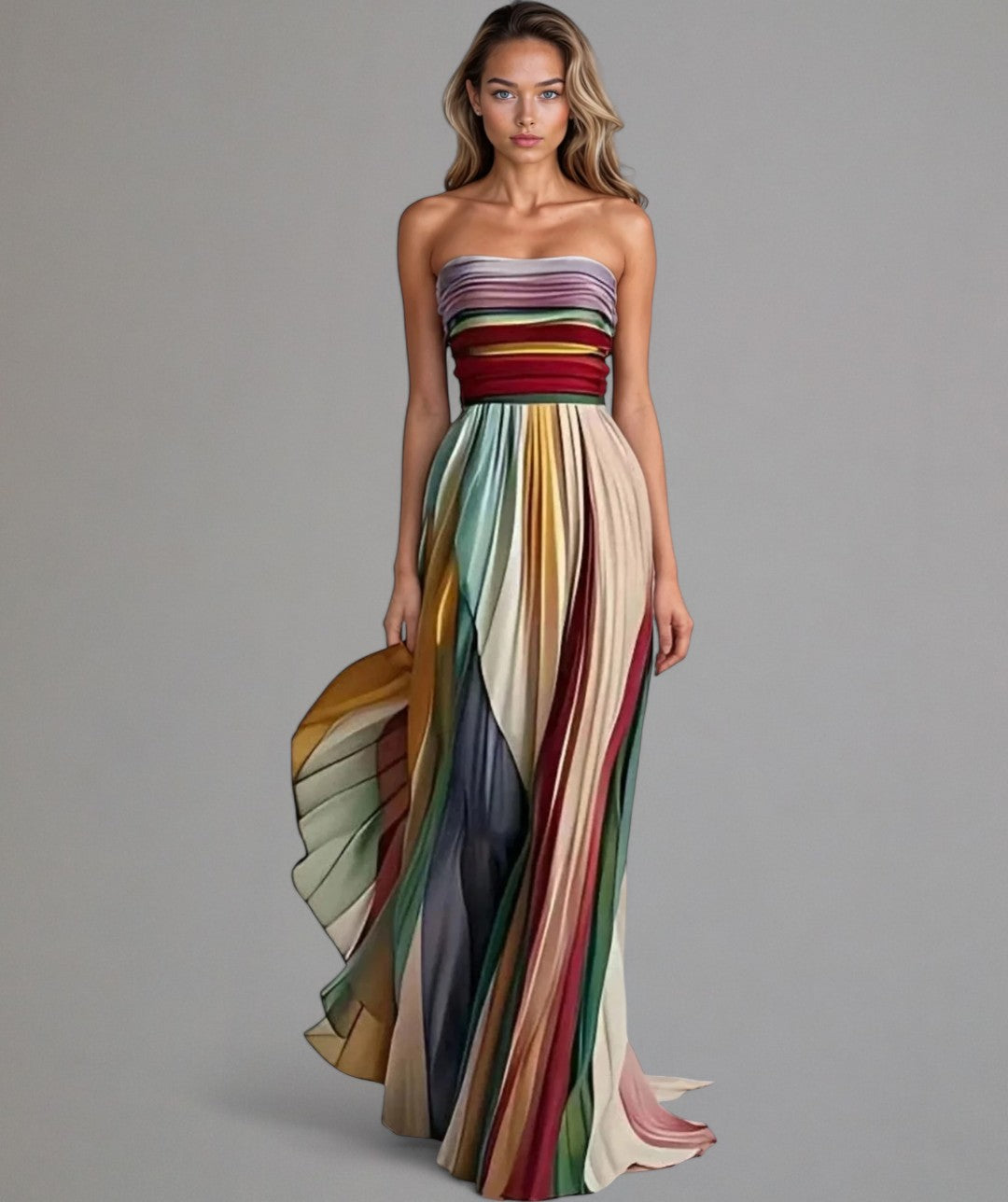 Soléa | Robe Longue D’Été Sans Manches Et Colorée