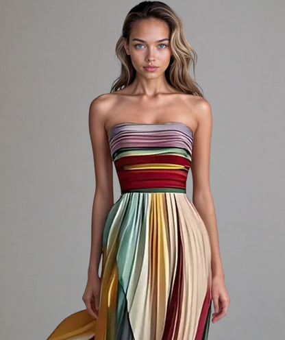 Soléa | Robe Longue D’Été Sans Manches Et Colorée