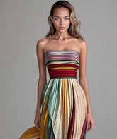 Soléa | Robe Longue D’Été Sans Manches Et Colorée