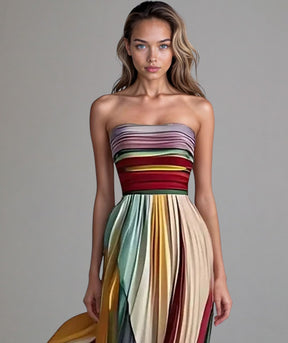 Soléa | Robe Longue D’Été Sans Manches Et Colorée