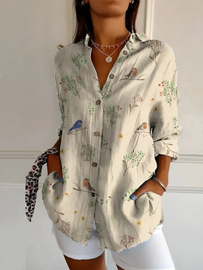 Jessie | Blouse Fleurie À Boutonnage Classique Et Coupe Ample