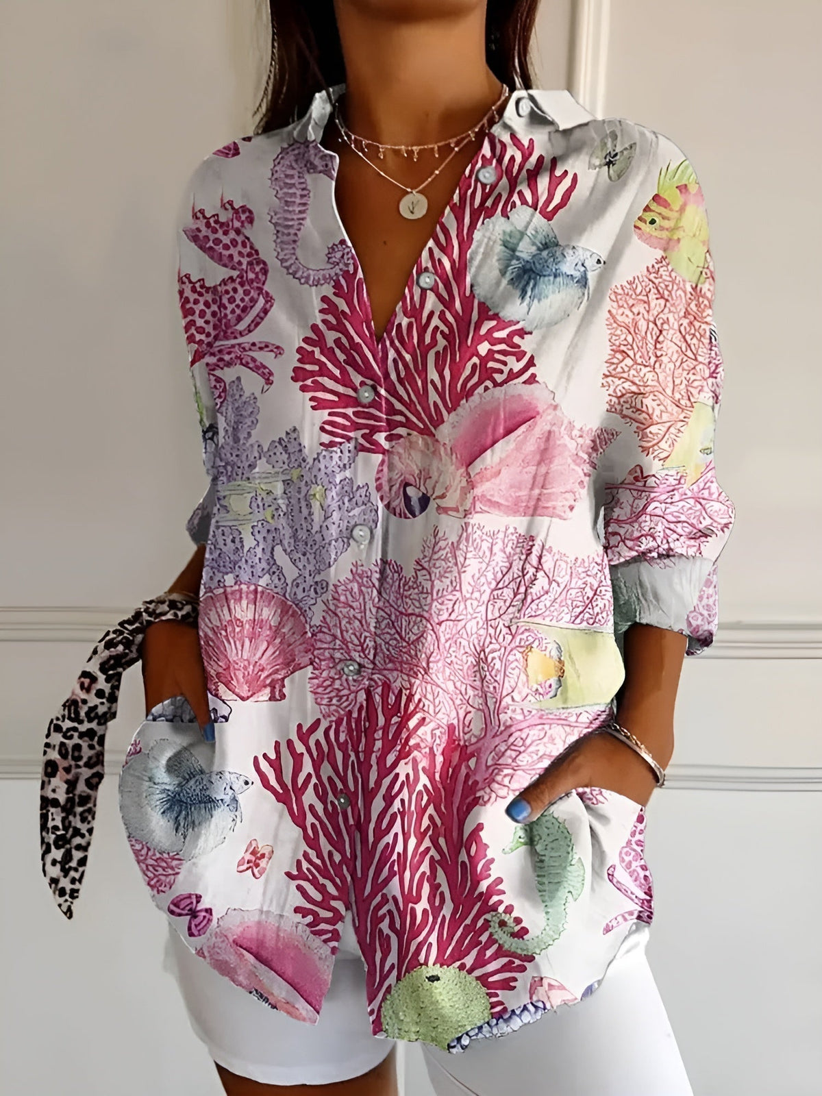 Jessie | Blouse Fleurie À Boutonnage Classique Et Coupe Ample
