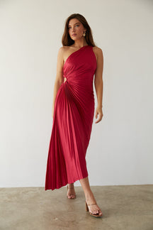 Zarelia | Robe Midi Plissée Asymétrique